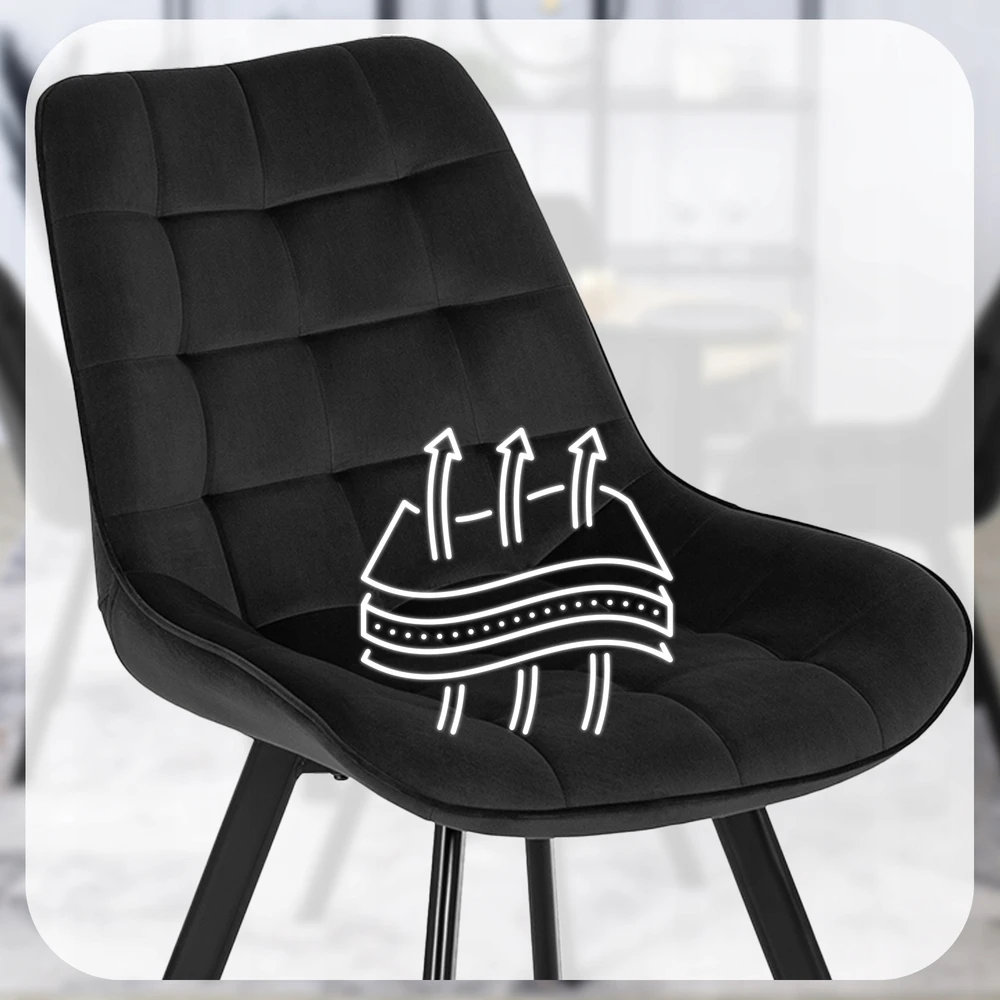 Fotelis Mebel Elite Valgomojo kėdė Rick, juoda