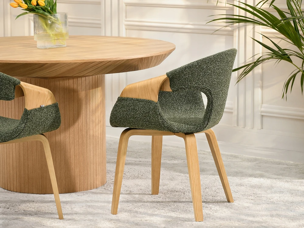 Mebel Partner Ąžuolo žievės KĖDĖ IŠ LANKINTOS MEDIENOS VALGOMO KAMBARIAI