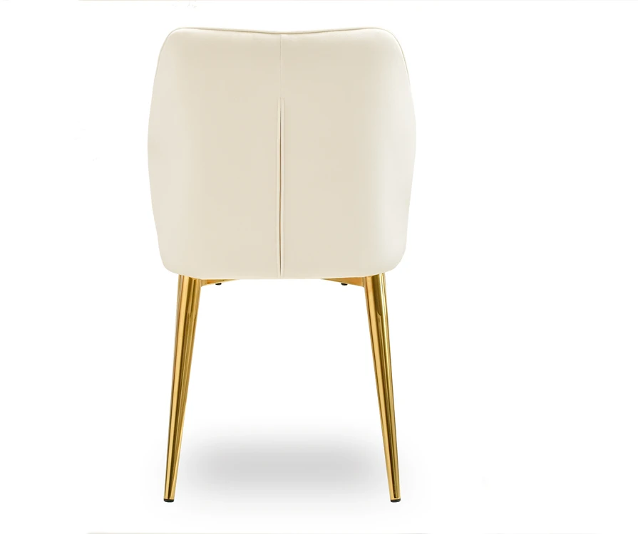 Mebel Partner CHIC SOLIDI GLAMOUR KĖDĖ, ŠVIESUS VELIŪRAS, ANT AUKSINĖS KOJELĖS, GASPAR, KREMINIS