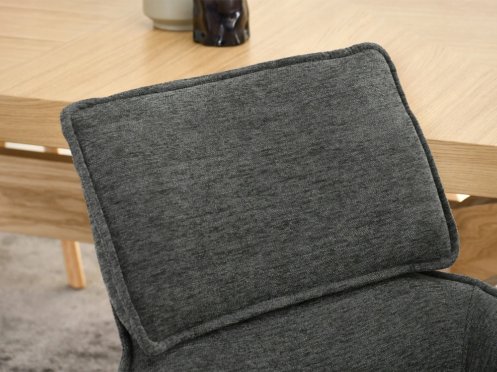 Mebel Partner DORIAN GRAPHITE ĄŽUOLO SUKAMOJI KĖDĖ SU AUKŠTA NUGARA IR PORANKIAIS