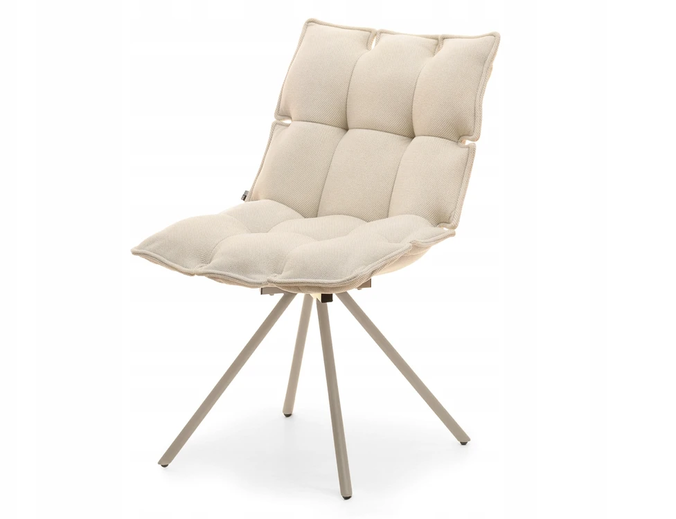 Mebel Partner Dygsniuota SUKAMAMA KĖDĖ VALKOJOJE BE RANKŲ ATRAŠKŲ KREMINĖ AMIR BEIGE