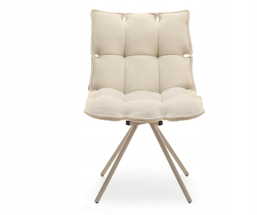 Mebel Partner Dygsniuota SUKAMAMA KĖDĖ VALKOJOJE BE RANKŲ ATRAŠKŲ KREMINĖ AMIR BEIGE