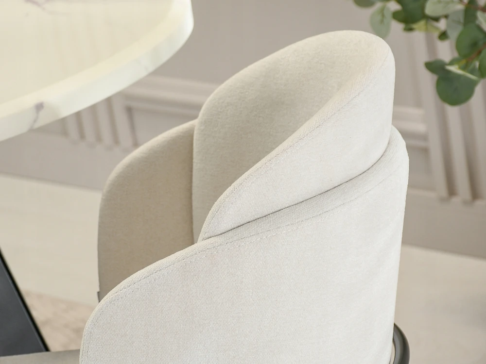 Mebel Partner ELEGANTINGO STILIO KREMINĖ VALGOMO KĖDĖ CONRAD BUCKET Juodas LEGS