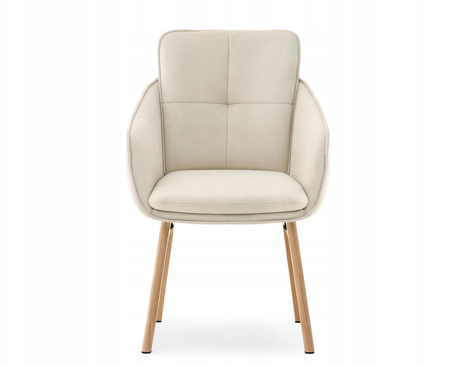 Mebel Partner ELEGANTIŠKA VALGOMO KĖDĖ SU RANKŲ ATRAMAIS MISTRAL BACKET BEIGE Ąžuolo