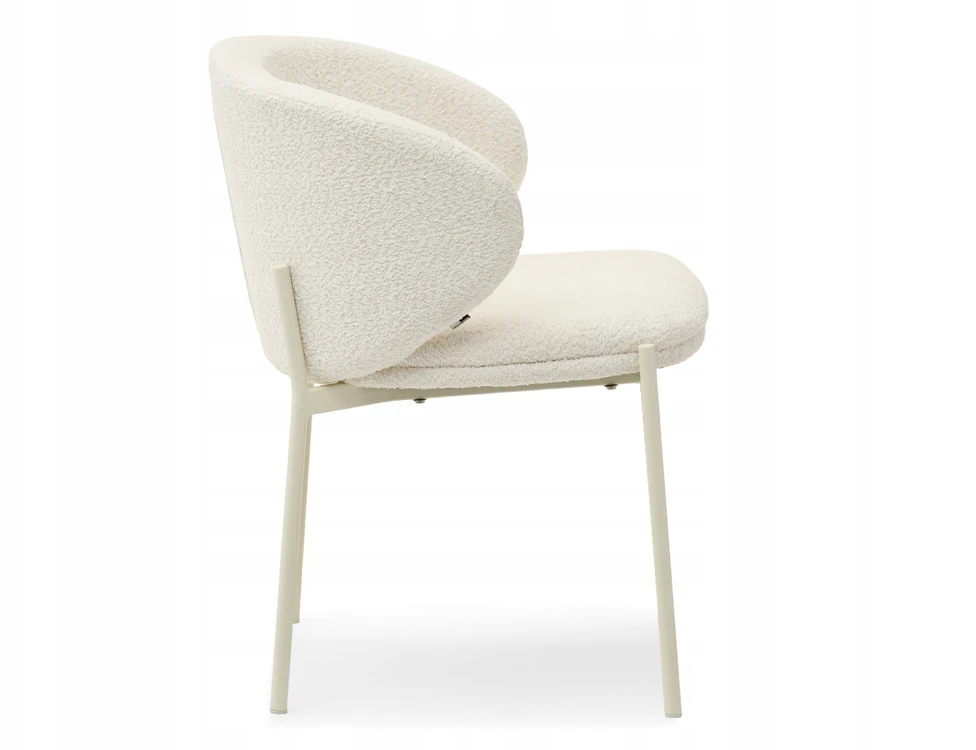 Mebel Partner ELEGANTIŠKAS MINŠTAS KIAUŠAS KĖDĖS ŠVIESUS KREMAS MAREN CREAM LEGS
