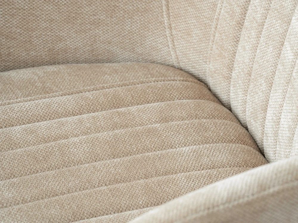Mebel Partner ELEGANTIŠKOS SUKAMOS KĖDĖS SU STILINGIAIS SIŪVE SVETAINEI CHIARA BEIGE