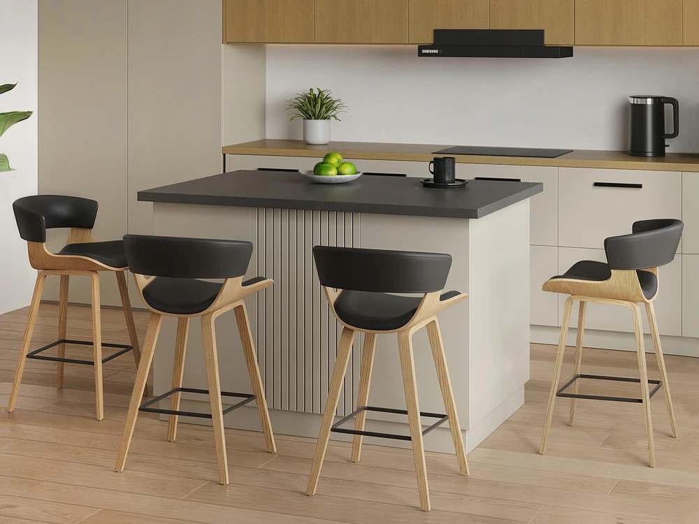 Mebel Partner FINE BARO AKCIJA PAGAMINTA IŠ LENKINTOS MEDIENOS, ODINIŲ APVALŠŲ NR. 70, Juodas ĄŽUOLAS