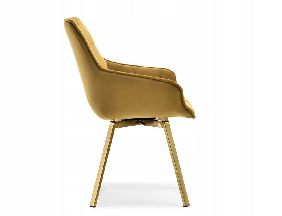 Mebel Partner GLAMOUR ARUBA BUCKET KĖDĖ, AUKSO VELIŪRAS, AUKSO PAGRINDAS, SUKIMAS