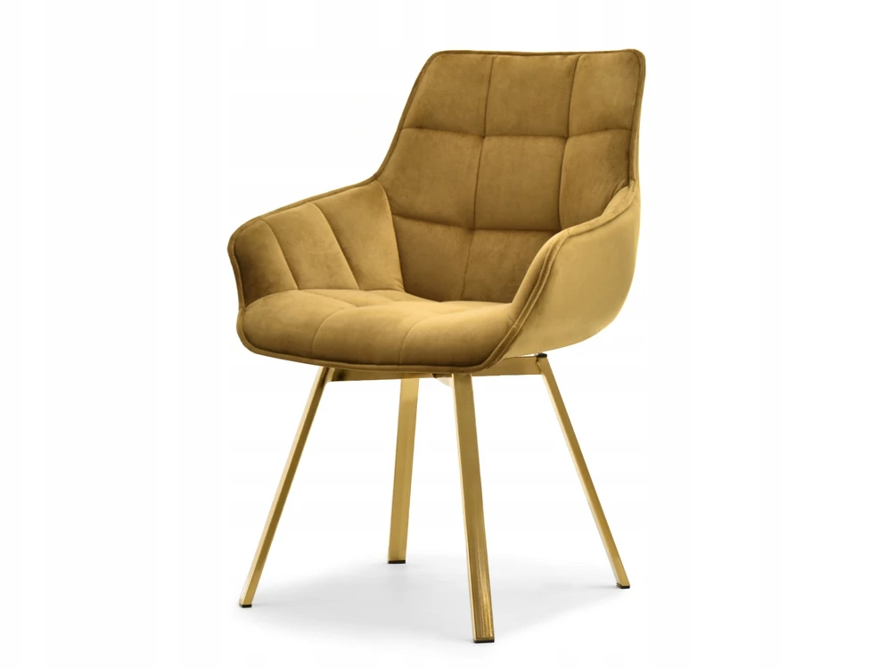 Mebel Partner GLAMOUR ARUBA BUCKET KĖDĖ, AUKSO VELIŪRAS, AUKSO PAGRINDAS, SUKIMAS