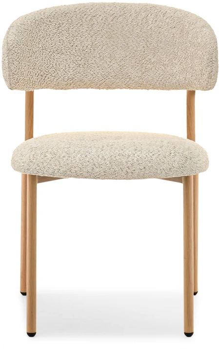 Mebel Partner JAPANDI STYLE BEIGE IZOLDA KĖDĖ SU ĄŽUOLO METALINIU PAGRINDU