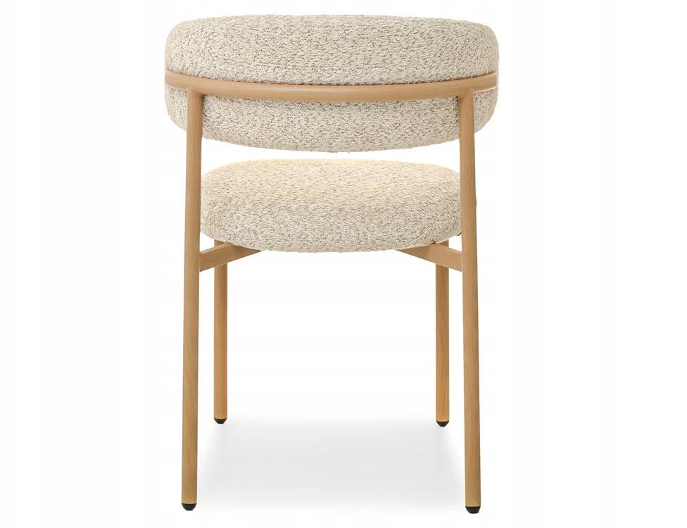 Mebel Partner JAPANDI STYLE BEIGE IZOLDA KĖDĖ SU ĄŽUOLO METALINIU PAGRINDU