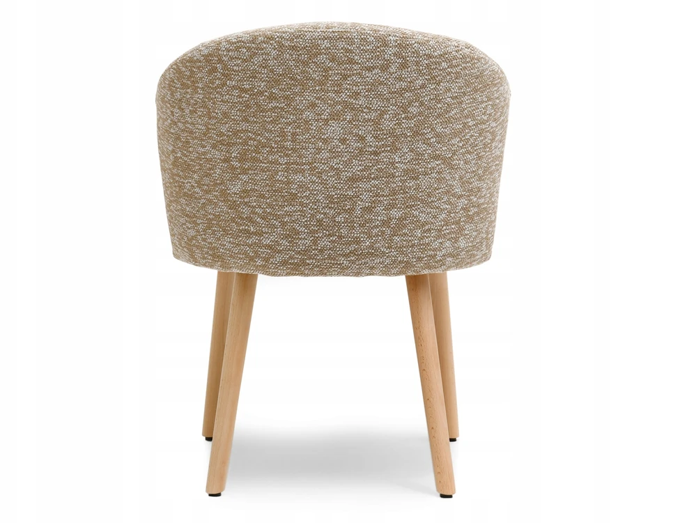 Mebel Partner KĖDĖS RANKENOS RANKENA MEDINĖ KOJA IŠ AUDINIO MELANGE PALMAR BEIGE Ąžuolo