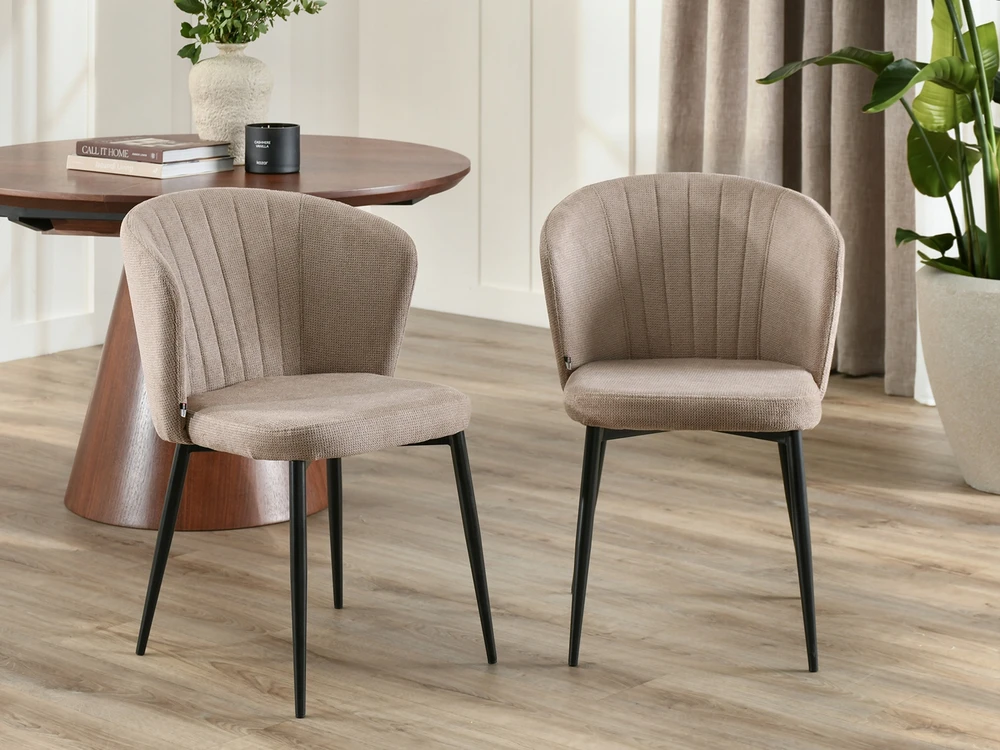 Mebel Partner LABAI PATOGI, LENGVA, MINKŠTA KĖDĖ IŠ BEIGE ZITA AUDINIO PATALPŲ SVETAINEI