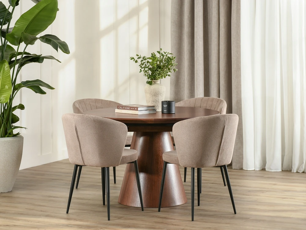 Mebel Partner LABAI PATOGI, LENGVA, MINKŠTA KĖDĖ IŠ BEIGE ZITA AUDINIO PATALPŲ SVETAINEI