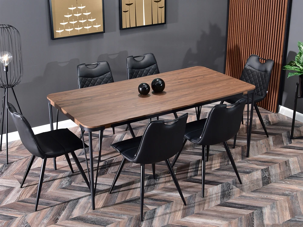 Mebel Partner MADINGA EKO ODINĖ KĖDĖ SU RITA JUODOS RANKENENOS