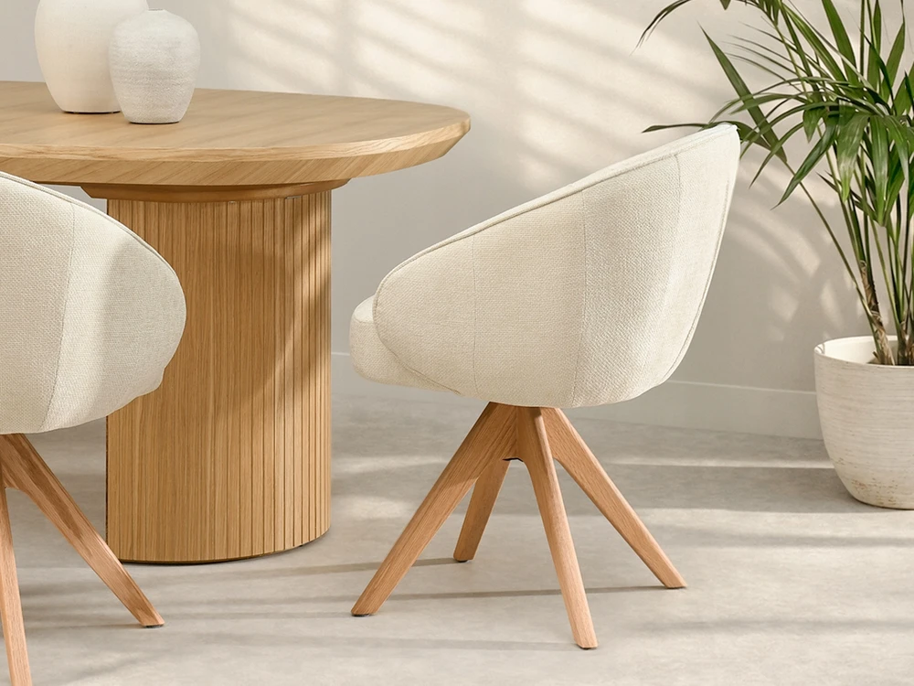 Mebel Partner MADINGA KIAUŠO VALGOMO KĖDĖ, MINŠTA, SUKIAMA pavėsinė, Ąžuolo koja