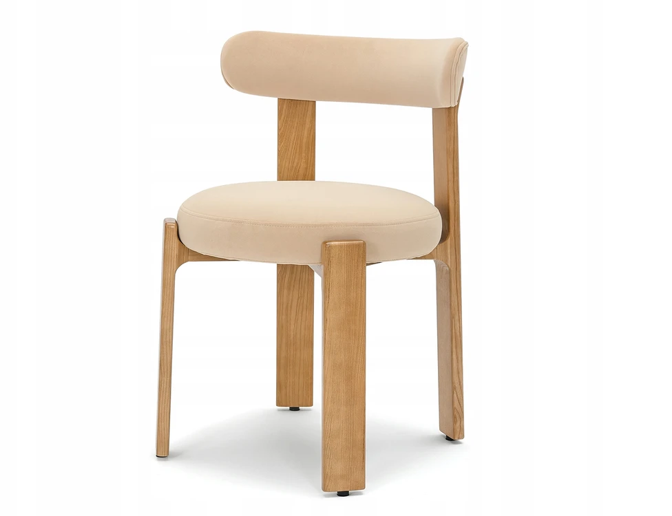 Mebel Partner MADINGA MINŠTA KĖDĖ SVETAINEI PASTELINĖ PEACH KALINDA ĄŽUOLAS