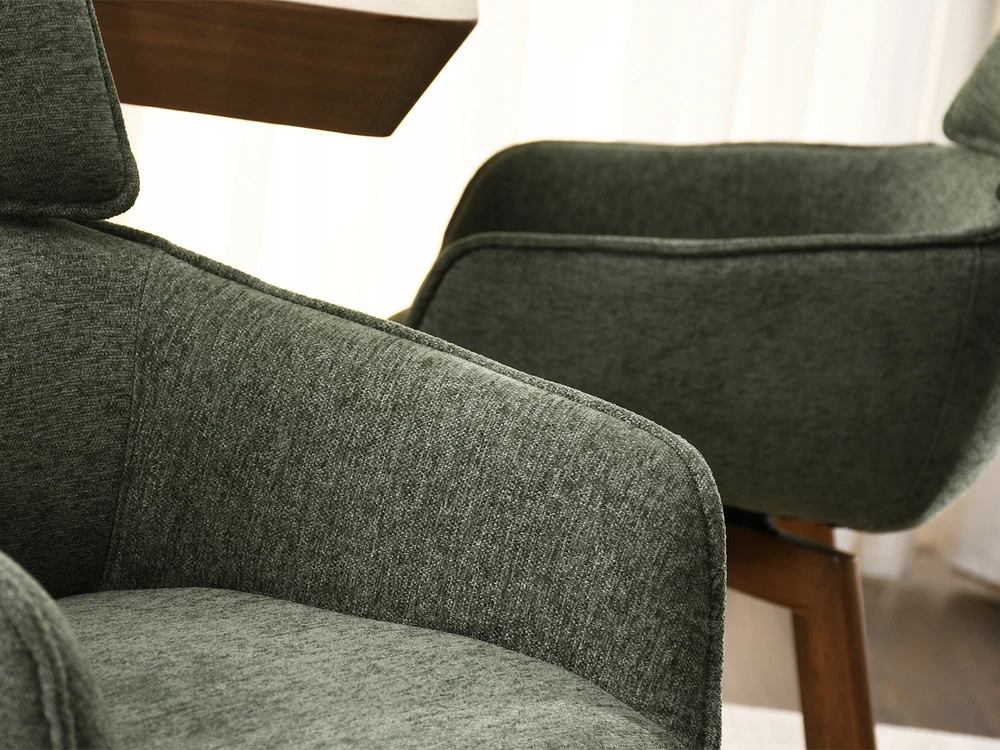 Mebel Partner MADINGA PATOGI SUKAMA KĖDĖ SU porankiais ŽALIOJI DORIANŲ RIEŠUTŲ