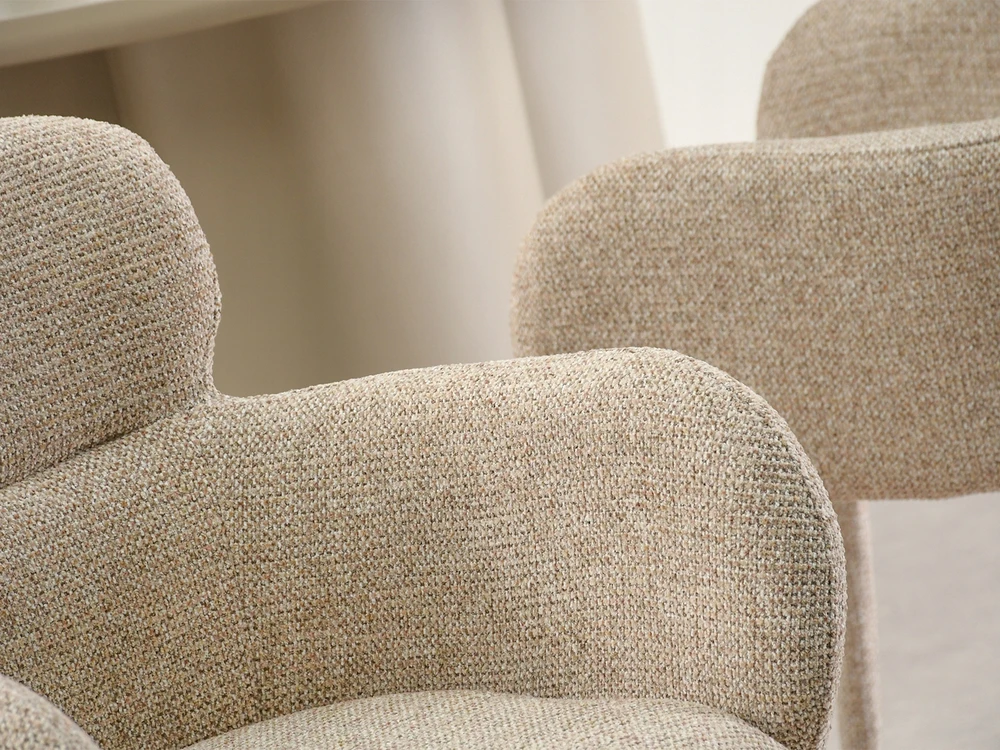 Mebel Partner MINKŠTA KĖDĖ SU PONKURĖMIS, MINŠTA BEGE MELANGE KALEO