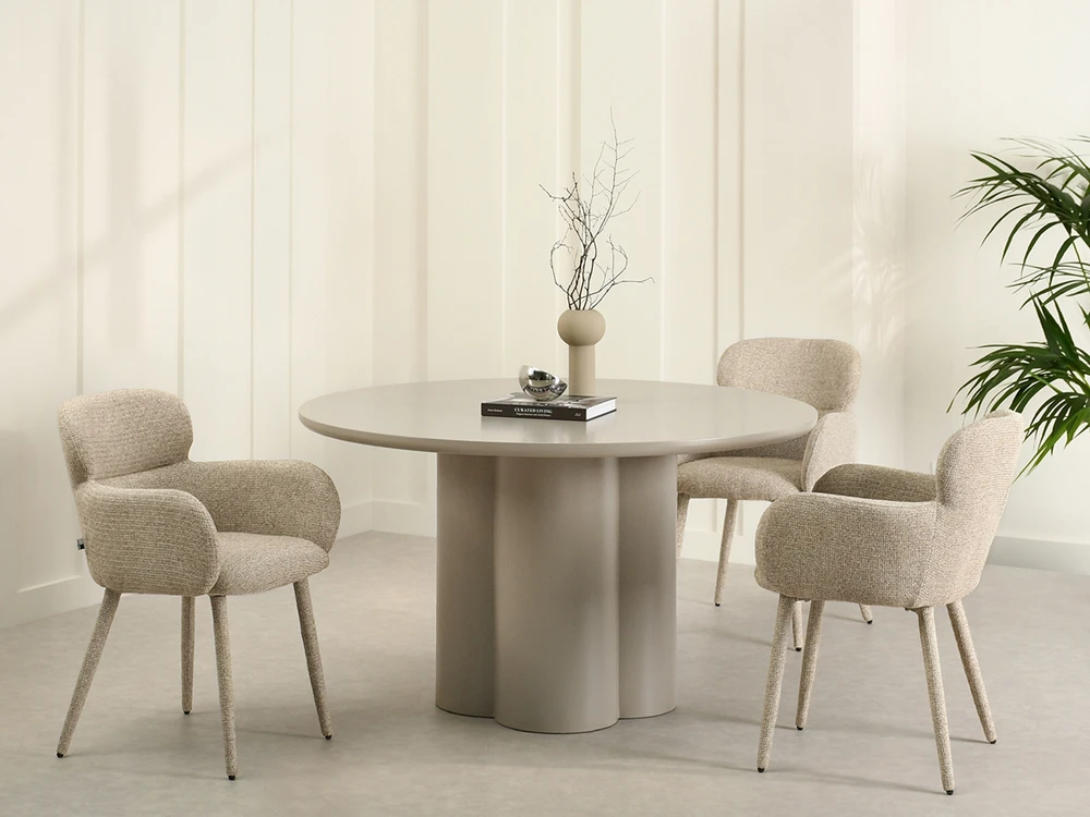 Mebel Partner MINKŠTA KĖDĖ SU PONKURĖMIS, MINŠTA BEGE MELANGE KALEO