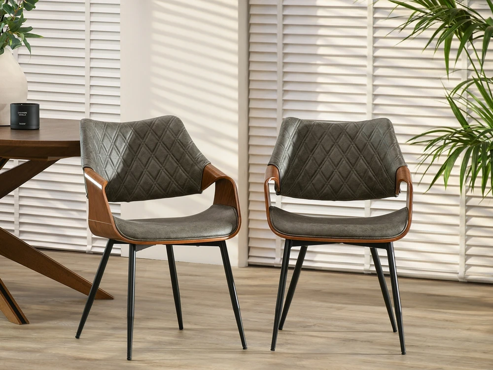 Mebel Partner MINŠTA KĖDĖ IŠ ŽALIO AUDINIO VINTAGE RENZO GRAIKIŲ RIEŠUTŲ JUODOS KOJOS