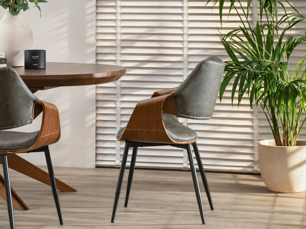 Mebel Partner MINŠTA KĖDĖ IŠ ŽALIO AUDINIO VINTAGE RENZO GRAIKIŲ RIEŠUTŲ JUODOS KOJOS