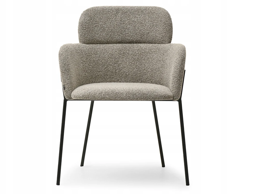 Mebel Partner MINŠTA KŪDĖS KĖDĖ SU porankiais DARK BEIGE BIAGIO Juodas
