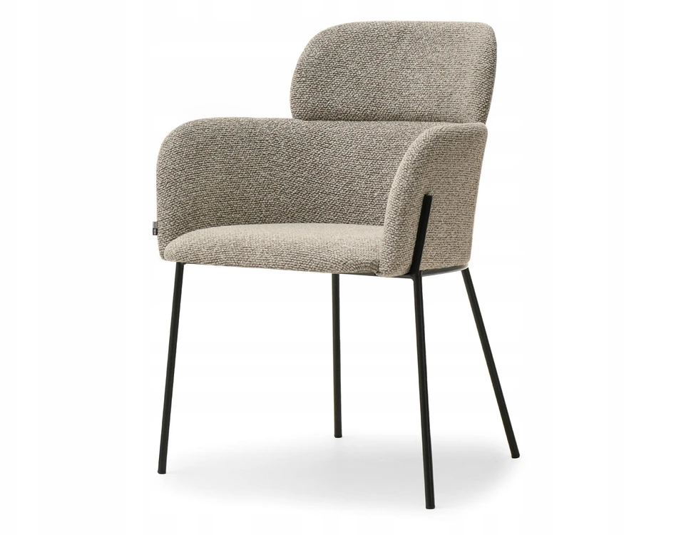 Mebel Partner MINŠTA KŪDĖS KĖDĖ SU porankiais DARK BEIGE BIAGIO Juodas