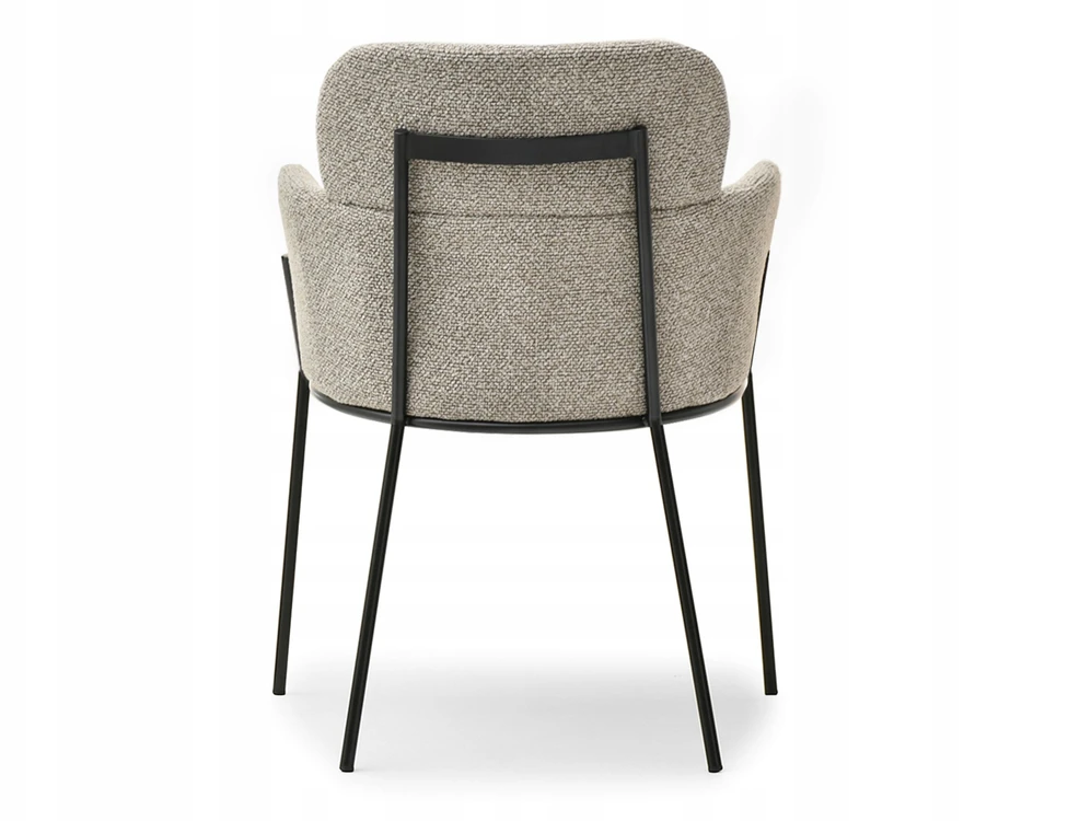 Mebel Partner MINŠTA KŪDĖS KĖDĖ SU porankiais DARK BEIGE BIAGIO Juodas