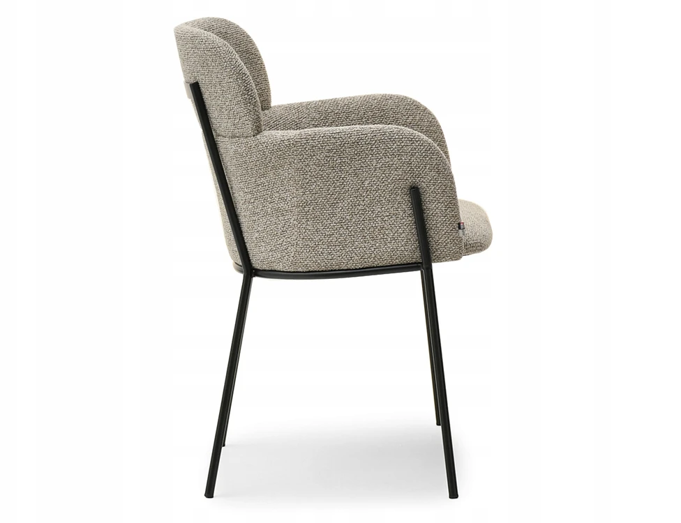 Mebel Partner MINŠTA KŪDĖS KĖDĖ SU porankiais DARK BEIGE BIAGIO Juodas