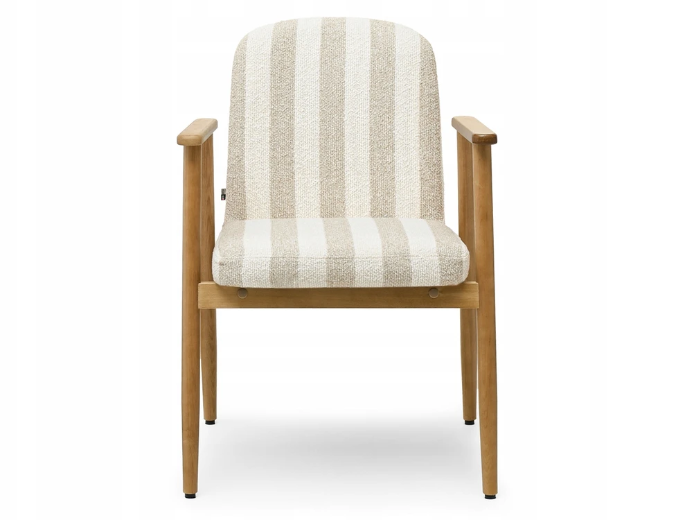Mebel Partner MODERNI DRYŽOTA KĖDĖ SU Ąžuolo porankiais LOFOT CREAM BEIGE