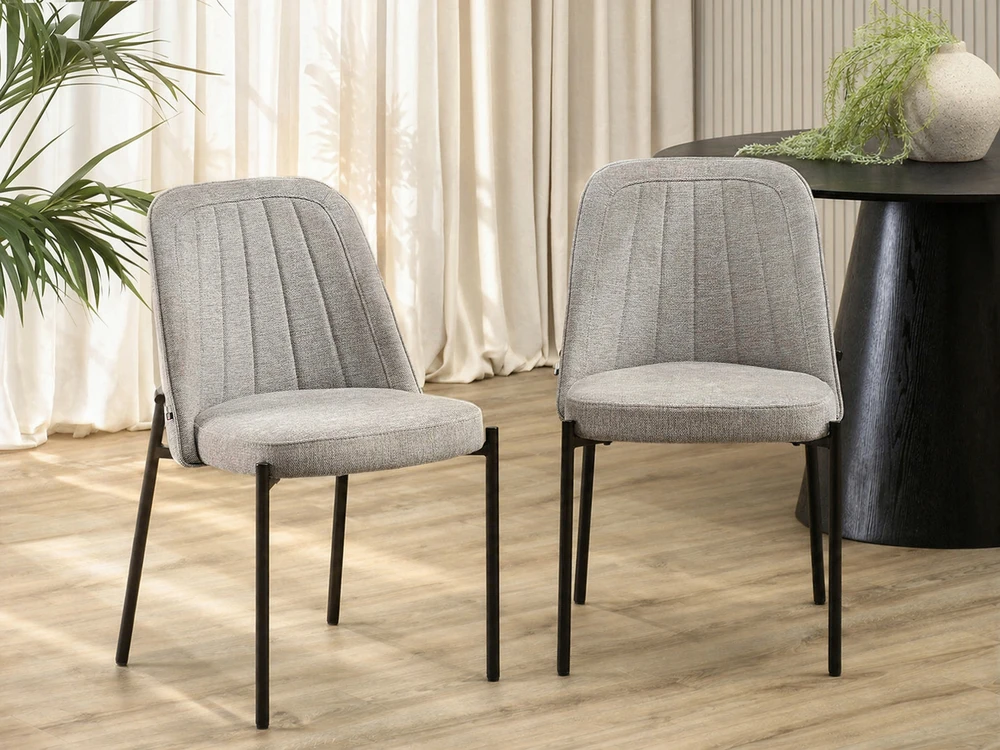 Mebel Partner MODERNI PATOGI KĖDĖ SĖDĖTI ANT DEKORATYVIO PAGRINDO, ERNEST, PILKA