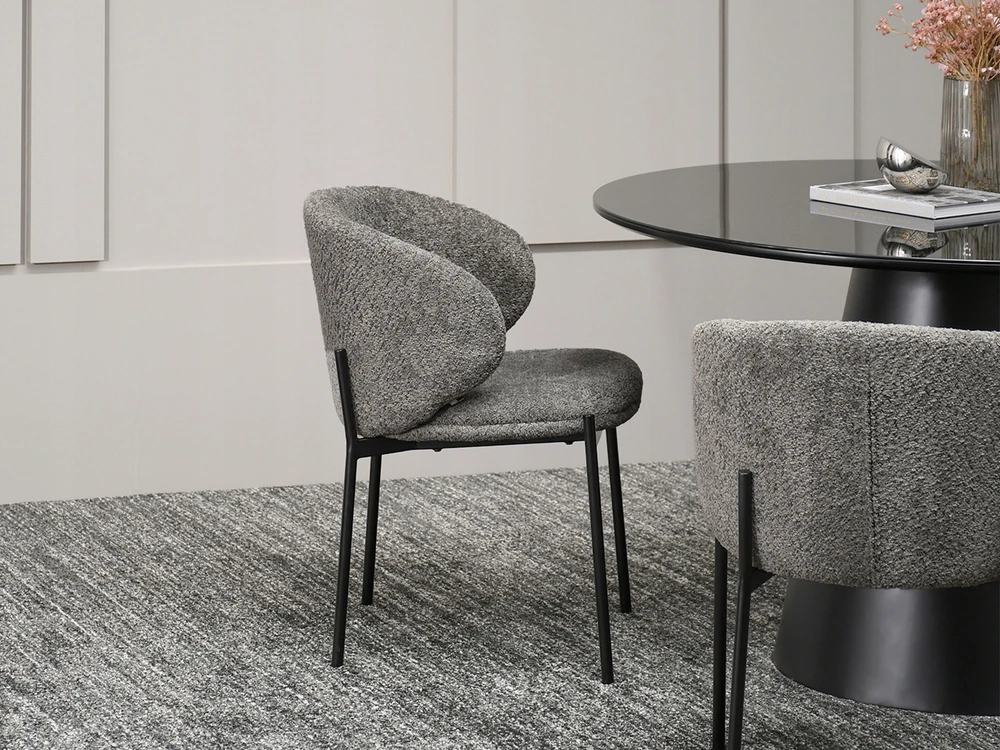 Mebel Partner MODERNUS MINŠTAS KAUŠAS KĖDĖ Pilkas MAREN Juodas BASE