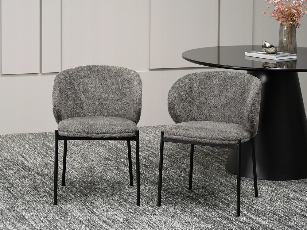 Mebel Partner MODERNUS MINŠTAS KAUŠAS KĖDĖ Pilkas MAREN Juodas BASE