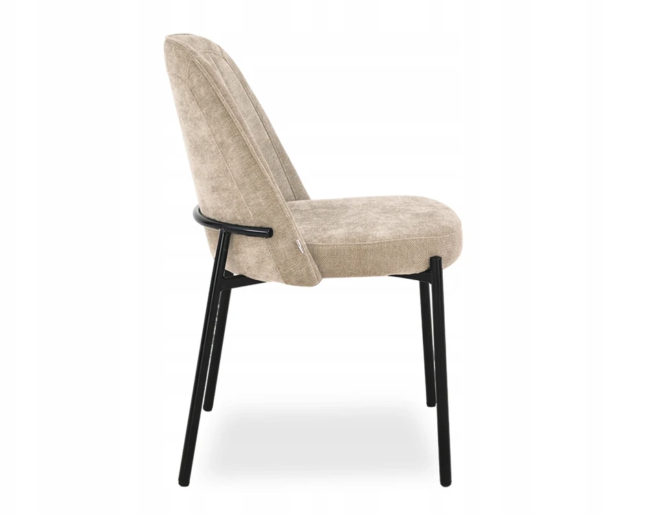 Mebel Partner MODNEE VALGOMO KĖDĖ MINIMALISTINĖ ŠVIESI BEIGE ERNEST Juodas BASE