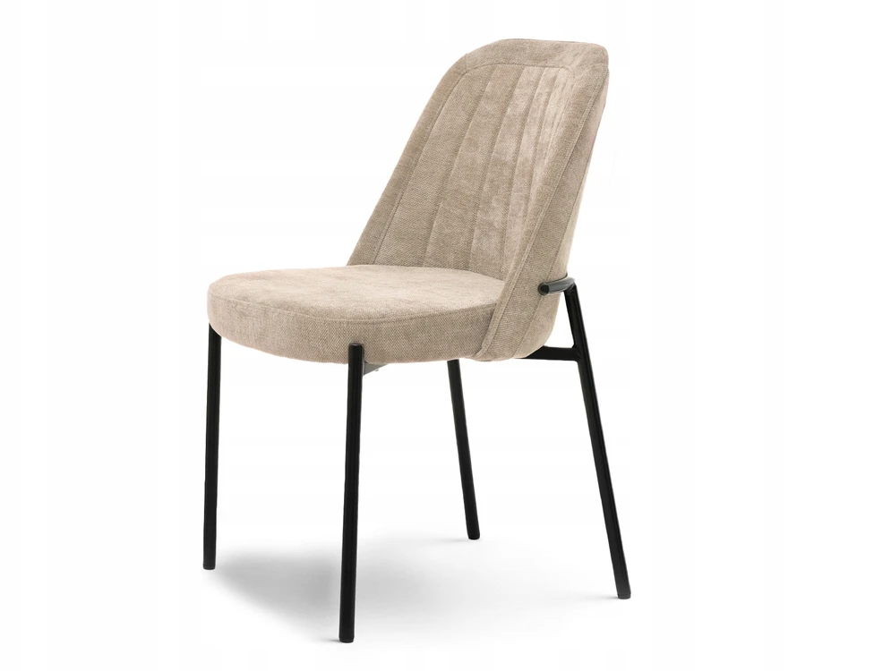 Mebel Partner MODNEE VALGOMO KĖDĖ MINIMALISTINĖ ŠVIESI BEIGE ERNEST Juodas BASE