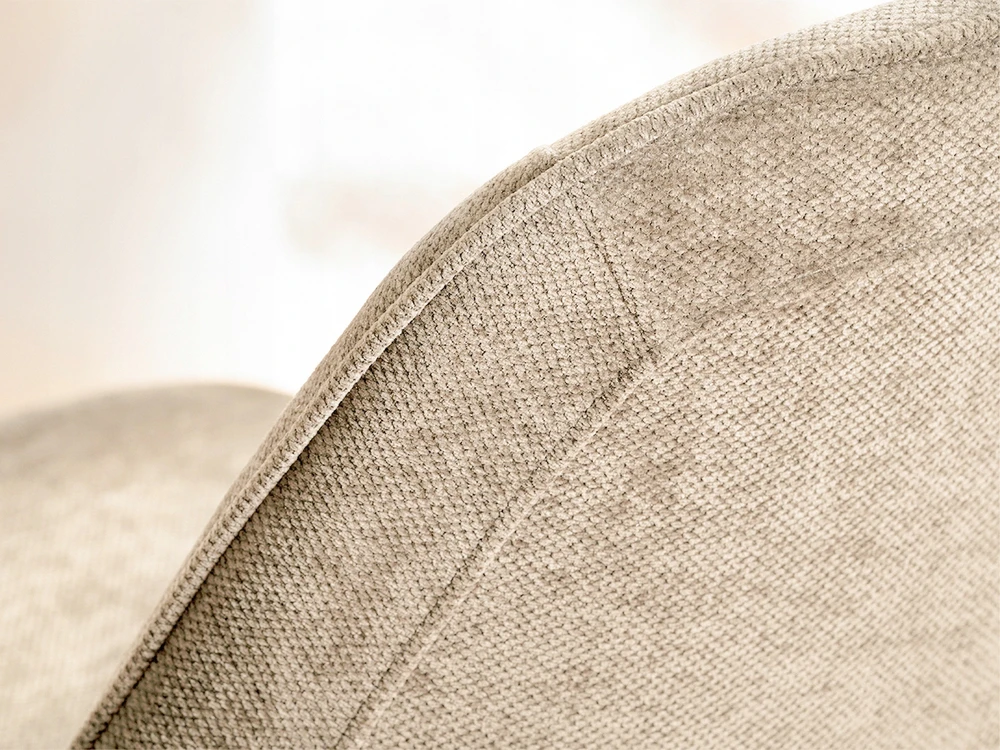 Mebel Partner MODNEE VALGOMO KĖDĖ MINIMALISTINĖ ŠVIESI BEIGE ERNEST Juodas BASE