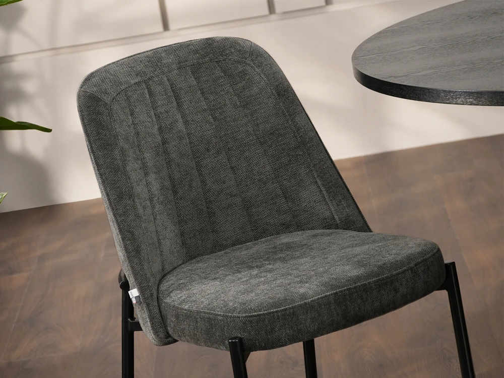 Mebel Partner NELAIKANTIS GRAFITINĖ KĖDĖ VIRTUVEI AR VALGOMUI ERNEST, Juodas PAGRINDAS