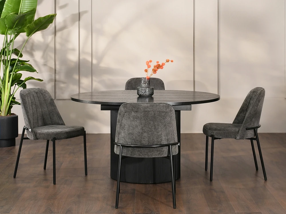 Mebel Partner NELAIKANTIS GRAFITINĖ KĖDĖ VIRTUVEI AR VALGOMUI ERNEST, Juodas PAGRINDAS