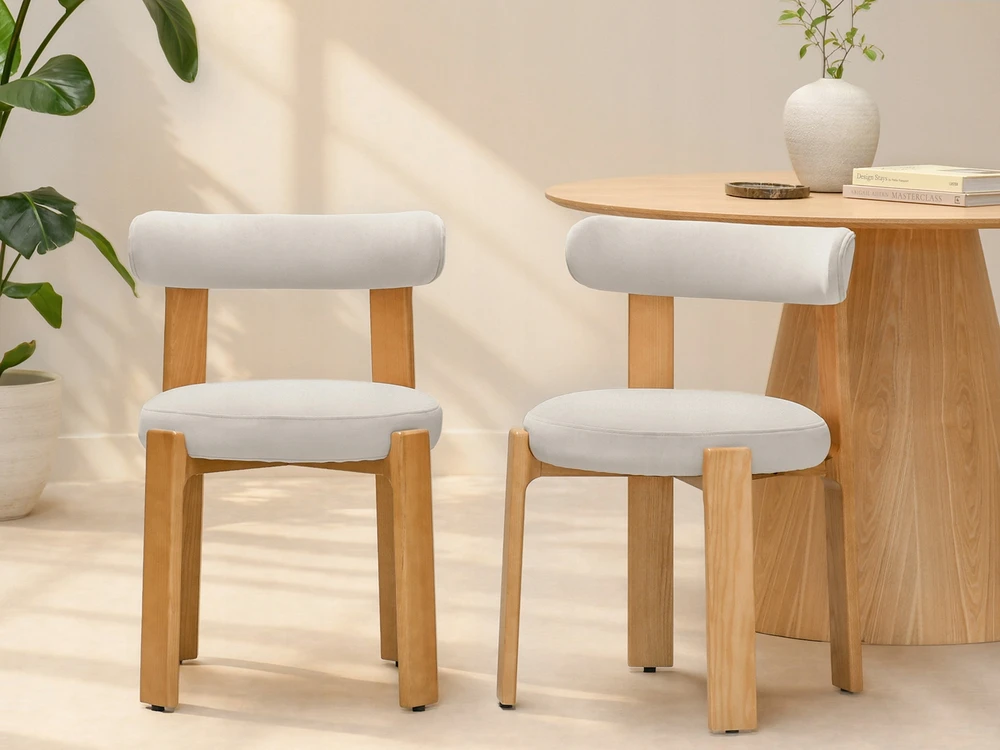 Mebel Partner NESENANTI KĖDĖ SU SUAPVALINTA ATGALINĖ SĖDYNĖ, PILKAS KALINDA ĄŽUOLAS