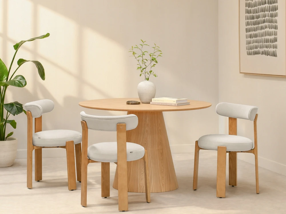 Mebel Partner NESENANTI KĖDĖ SU SUAPVALINTA ATGALINĖ SĖDYNĖ, PILKAS KALINDA ĄŽUOLAS