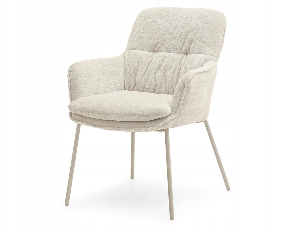 Mebel Partner PATOGI KAUŠINĖ KĖDĖ SU RANKŲ ATRANKAIS BEIGE RAFIR BEIGE