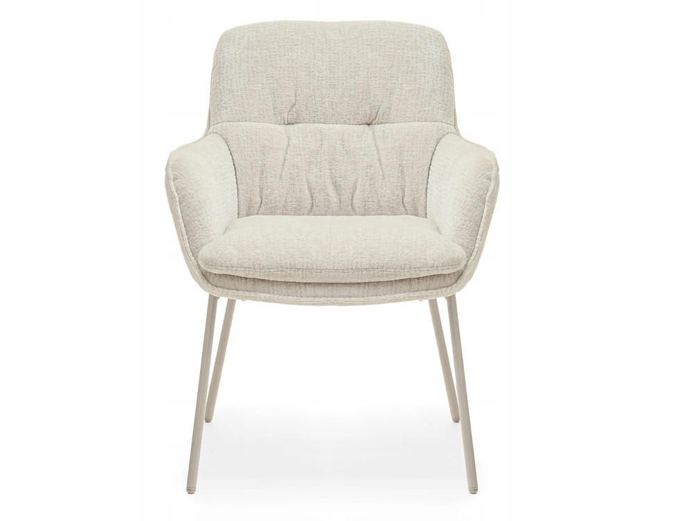 Mebel Partner PATOGI KAUŠINĖ KĖDĖ SU RANKŲ ATRANKAIS BEIGE RAFIR BEIGE