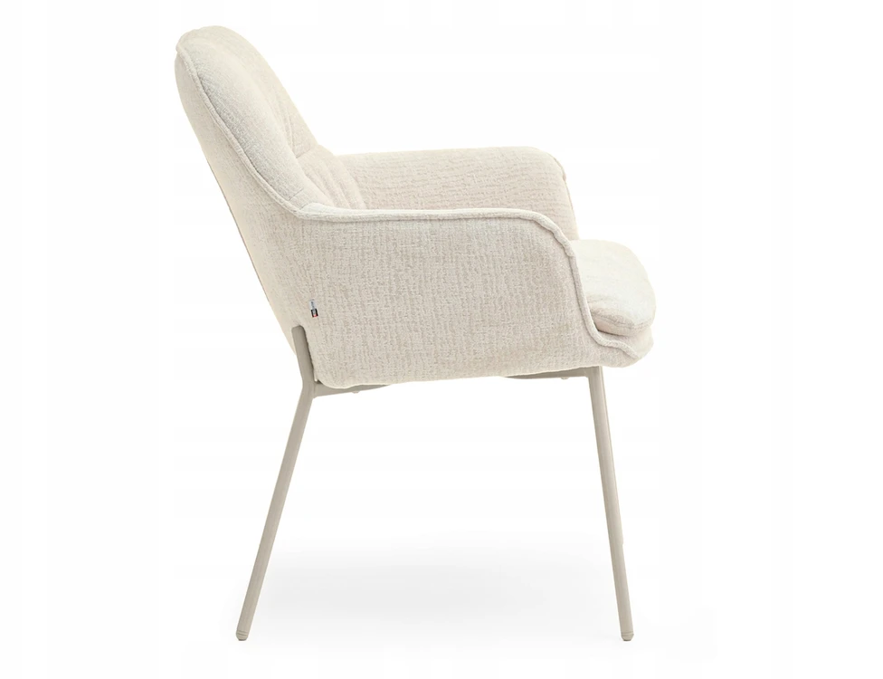 Mebel Partner PATOGI KAUŠINĖ KĖDĖ SU RANKŲ ATRANKAIS BEIGE RAFIR BEIGE