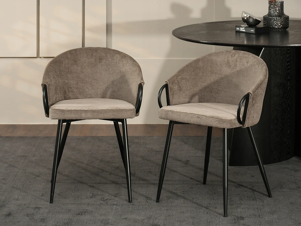 Mebel Partner PATOGI KĖDĖ AUKŠTOS KOJĖS PONKURIAI CLARA SAND Juodas
