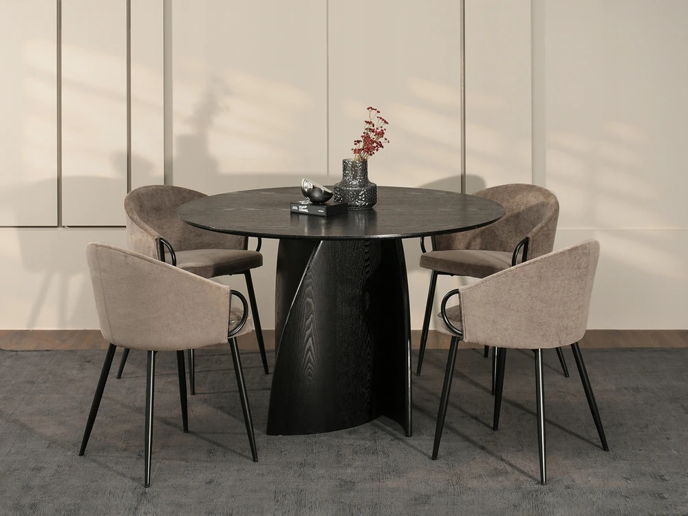 Mebel Partner PATOGI KĖDĖ AUKŠTOS KOJĖS PONKURIAI CLARA SAND Juodas