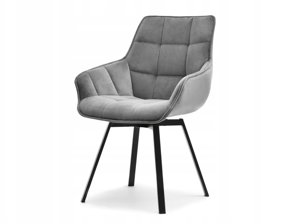 Mebel Partner PATOGI PRAKTIŠKA SUKAMA KĖDĖ SU porankiais ARUBA VELVET GRAY