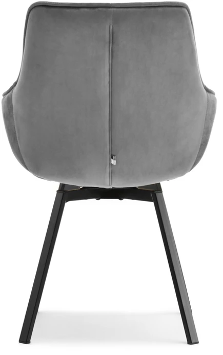 Mebel Partner PATOGI PRAKTIŠKA SUKAMA KĖDĖ SU porankiais ARUBA VELVET GRAY