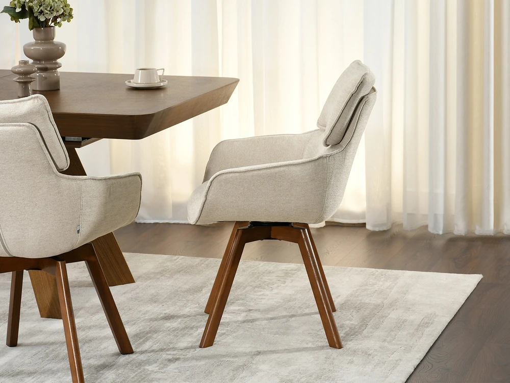 Mebel Partner PATOGI SUKAMA KĖDĖ SU porankiais VALGOMUI SMĖLĖS DORIJOS RAUŠUTĖS