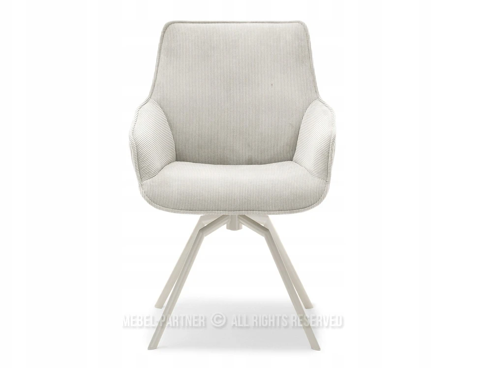 Mebel Partner PATOGI ŠVIESOS LAIDŲ KĖDĖ ANT SUKIMOS ŠVIESOS KOJELĖS LAOMI ŠVIESI BEIGE